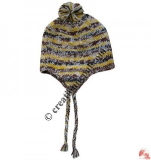 Mixed color woolen ear hat16