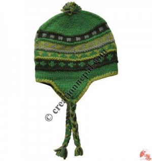 Dot design woolen ear hat3