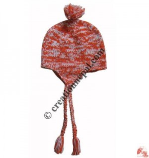 Mixed color woolen ear hat1