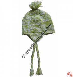 Mixed color woolen ear hat5