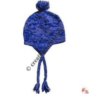Mixed color woolen ear hat6