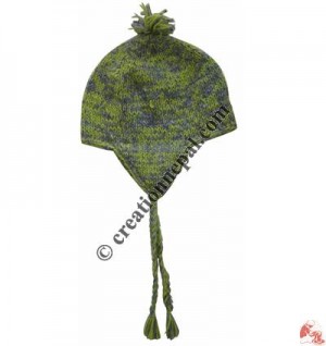 Mixed color woolen ear hat8