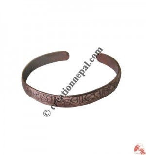 Carved cupper bangle1