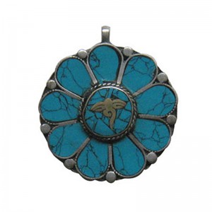 Stone setting metal pendant2