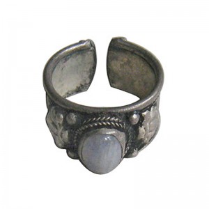 Adjustable white metal finger ring2