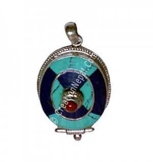 Oval shape Tibetan pendant
