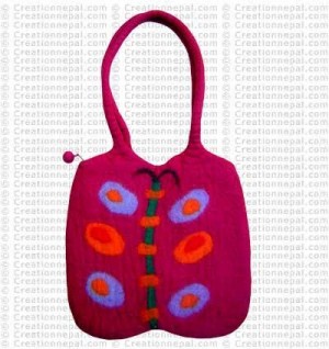 Butterfly felt bag