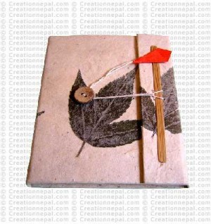 Leaves inlay notebook