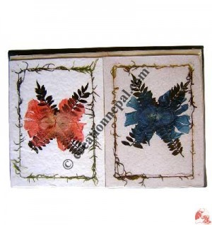 Cross leaves and flower design cards