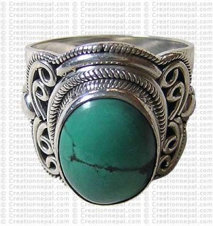 Giant silver wire Finger ring