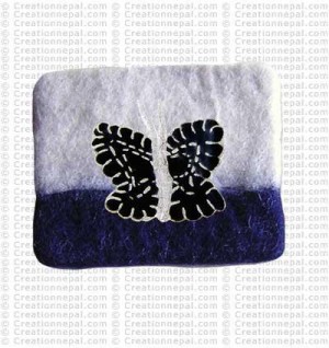 Butterfly felt coin purse 3
