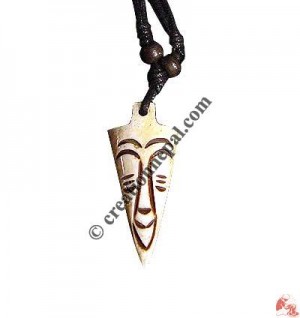 Face triangular bone pendant