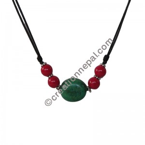 Turq-coral necklace