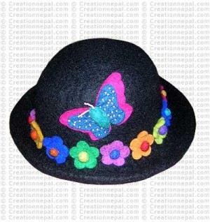 Flower felt hat 4