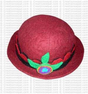 Flower felt hat 5