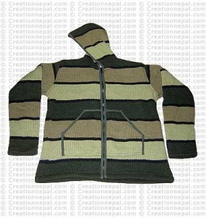 Woolen striped light jacket 02