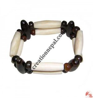 Oval beads bone Bracelet1