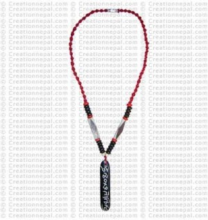 Vertical mantra Amulet necklace 2