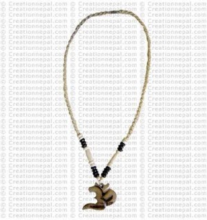 Sanskrit Om carved pendant