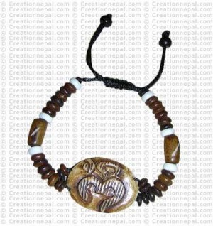 Lined Om bracelet