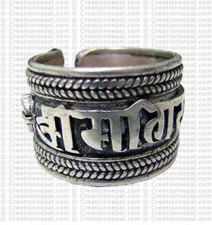 Om mani Dorje finger ring