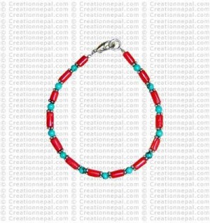Coral and Turquoise bracelet