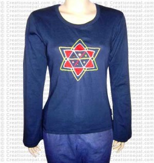 Crochet star rib tshirt