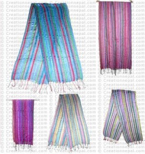 Cotton loose knit scarf 23