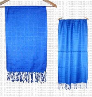 Plain cotton check scarf263