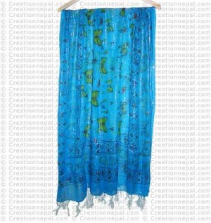 Extra thin cotton-Jari butterfly scarf99B