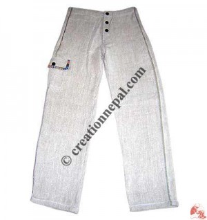 Hemp color cotton trouser