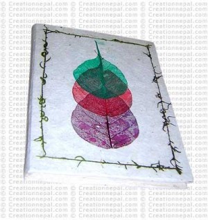 Three Bodhi leaf notebook-1