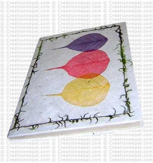 Three Bodhi leaf regular size notebook-4