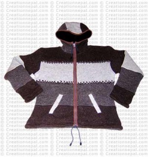 Four stripes woolen jacket