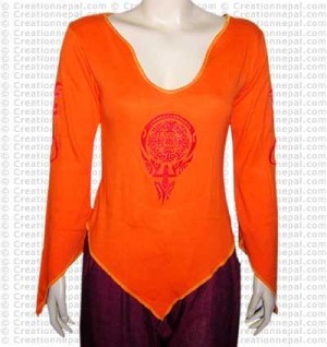Embroidered rib cotton top