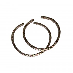 Cupper-brass beaten bangle