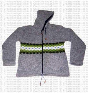 Single stripe woolen jacket