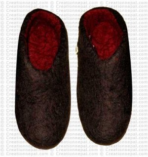 Plain felt shoes