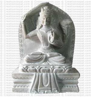Manjushree - 8'' stone statue