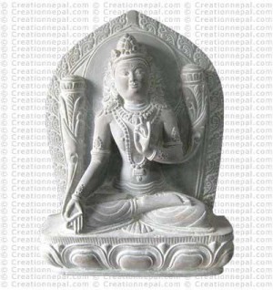 White Tara - 8'' stone statue