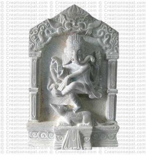Dancing Ganesh - 10'' Stone statue