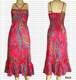Printed cotton sleeveless dress