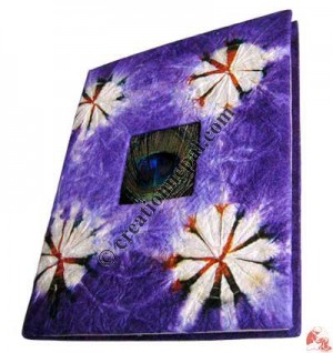 Tie-dye Peacock fin notebook
