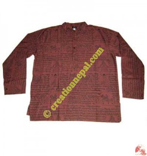 Mantras prints cotton shirt4
