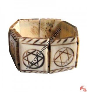 White circle star bracelet