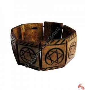 Brown circle star bracelet