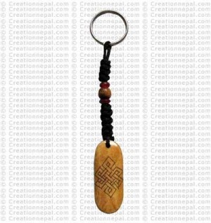 Ensless knot key ring-brown