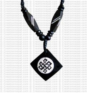 Endless knot square amulet