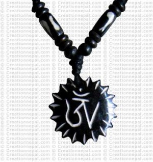 Tibetan OM sun amulet