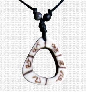 Om Mani Triangular amulet